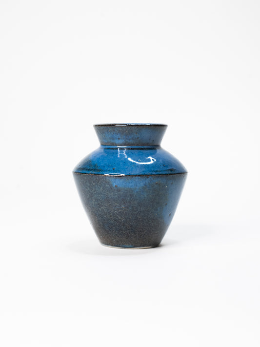 Small Vintage Studio Vase in Cobalt Blue Glaze