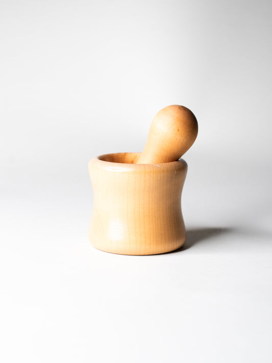 Vintage Wooden Mortar & Pestle – Aarikka, 1970s