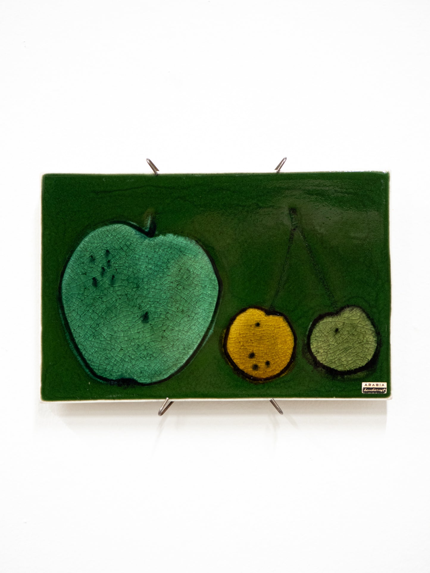 Fruit Motif Ceramic Art Tile by Gunvor Olin for Arabia - Finland, 1960s