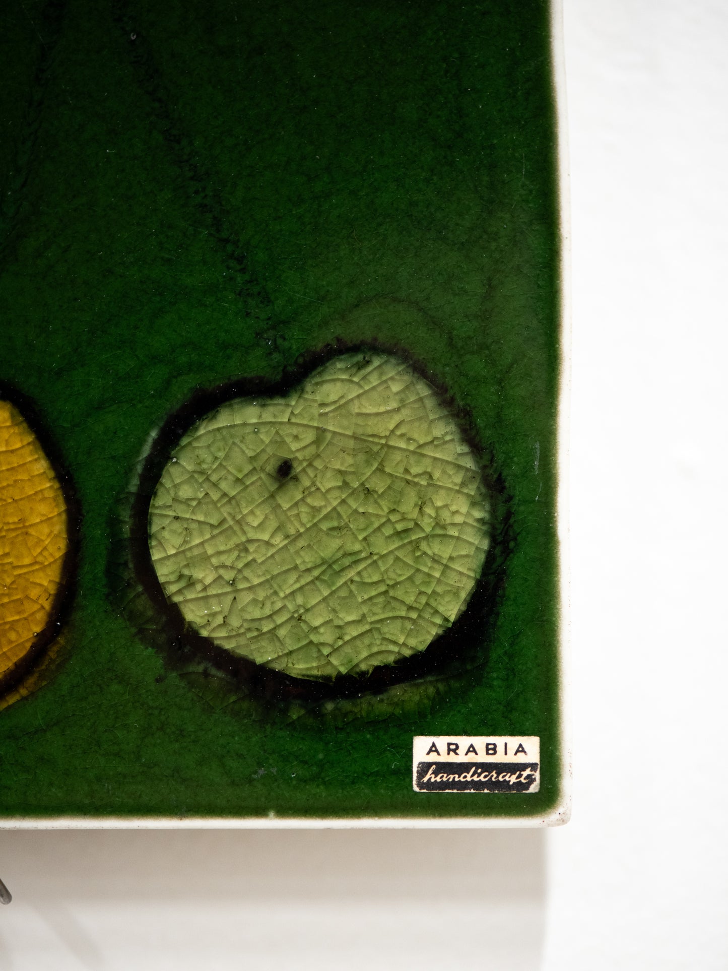 Fruit Motif Ceramic Art Tile by Gunvor Olin for Arabia - Finland, 1960s