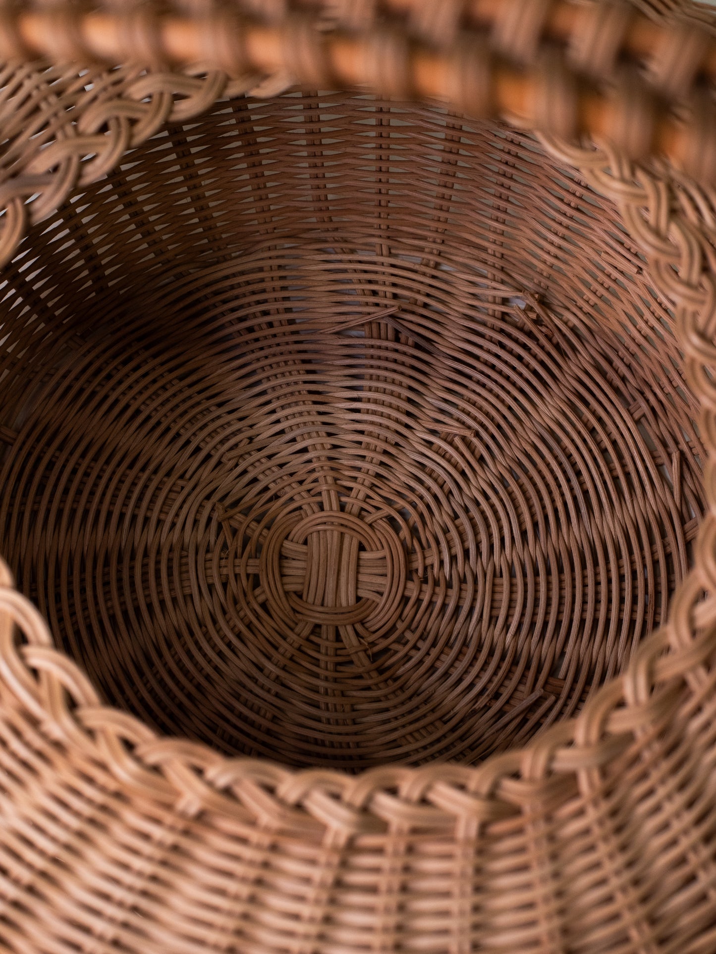 Large Woven Basket with Lid - Finland, Mid-Century