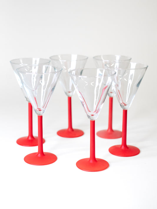 Postmodern Martini Glasses by Leonardo, 1980s - Set of 6