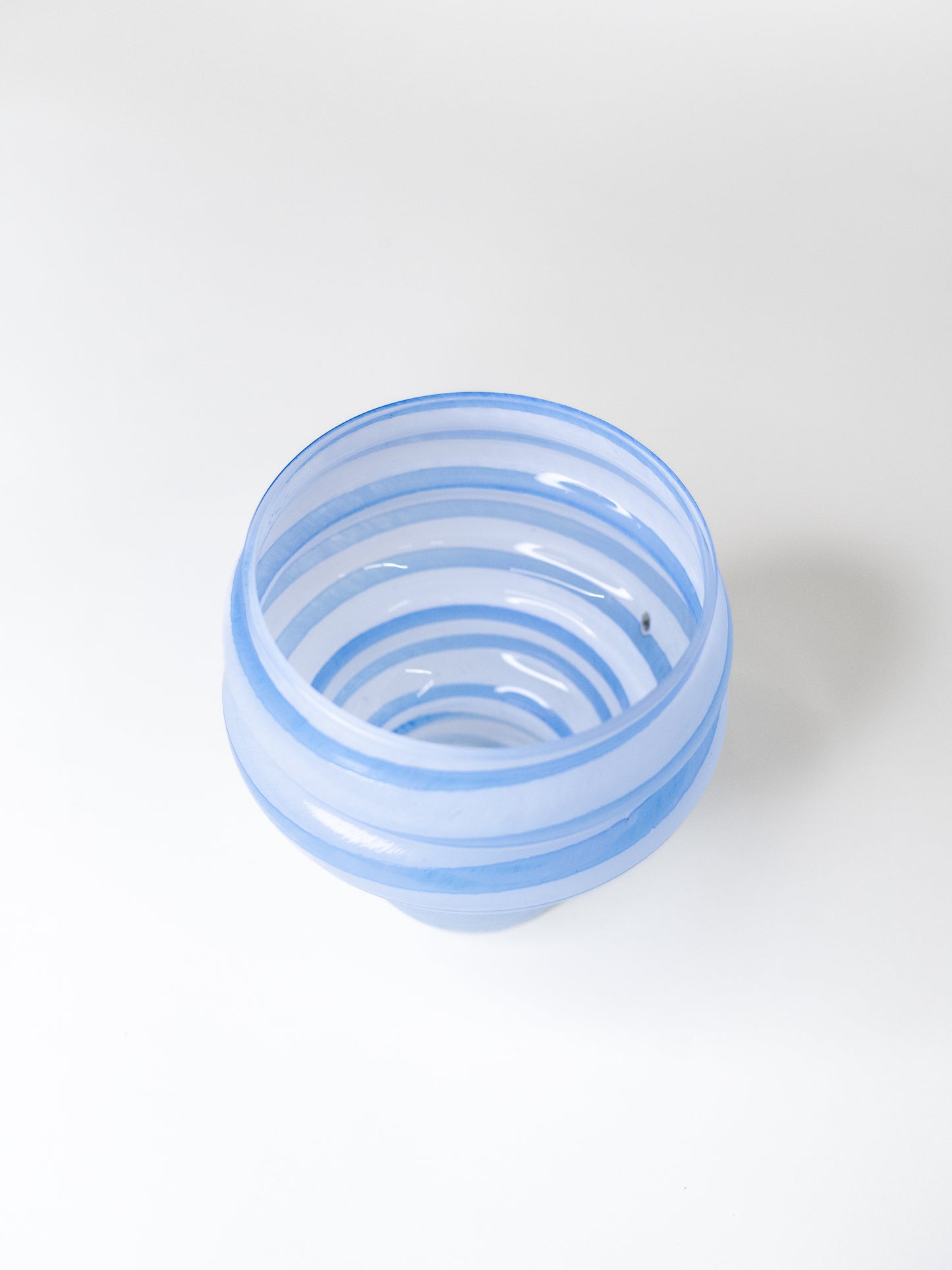 Handblown Blue Striped Glass Vase – Finland