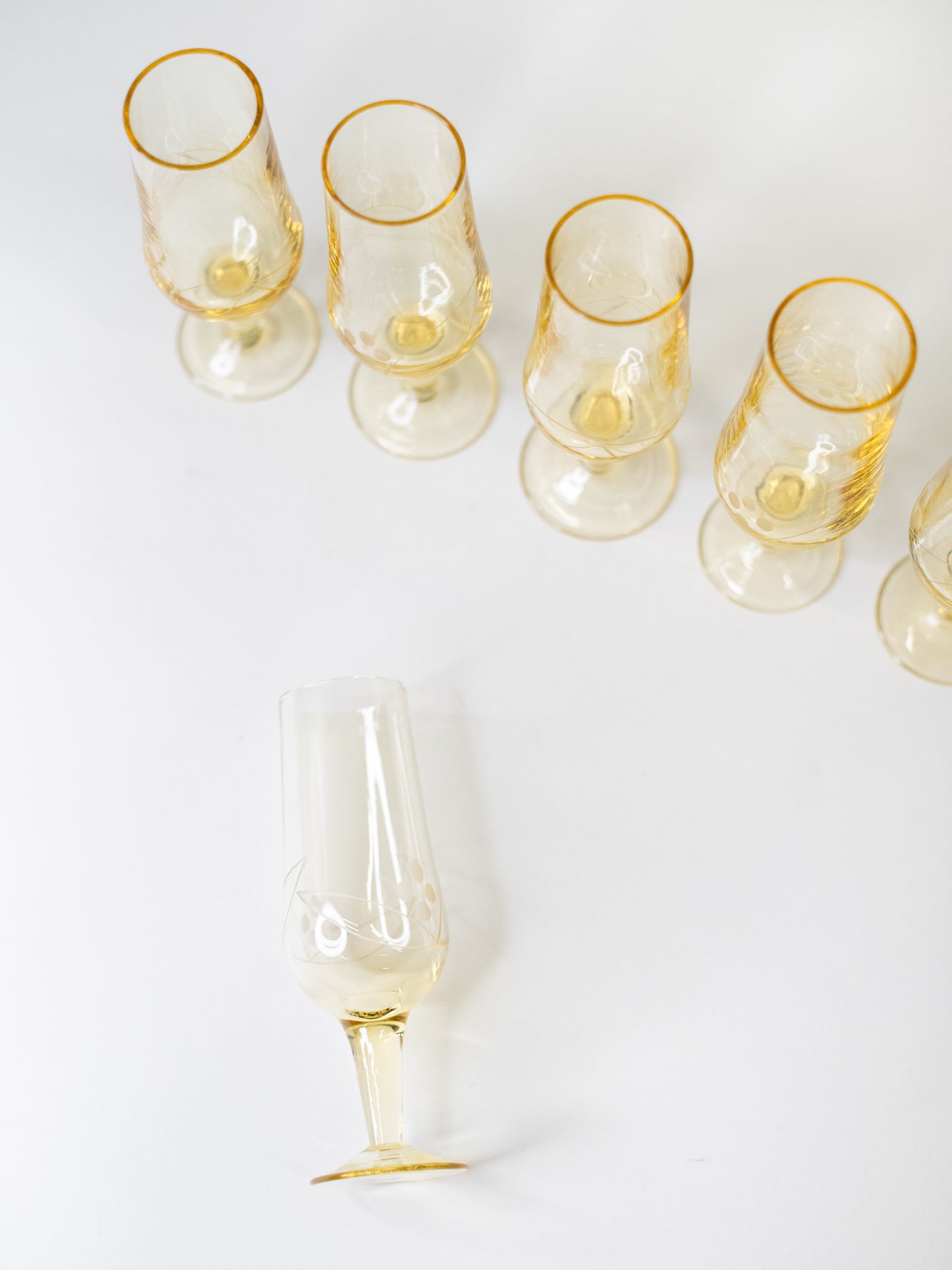 Vintage Murano Champagne Glasses - Italy 1960s - Set of Six