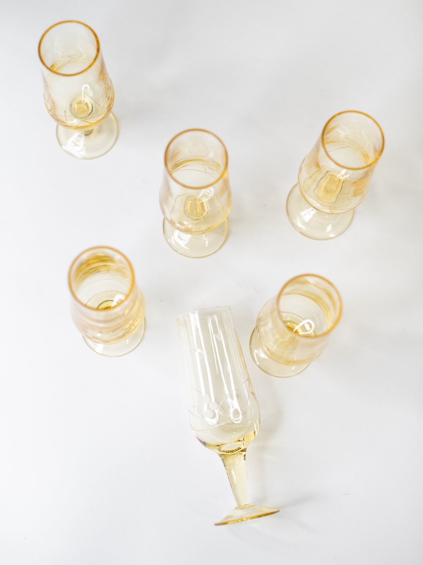 Vintage Murano Champagne Glasses - Italy 1960s - Set of Six