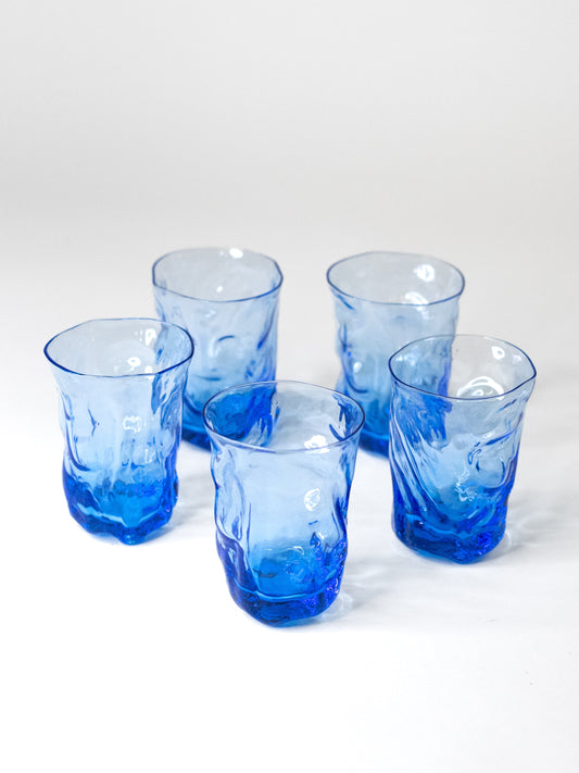 Humppila ‘Fantasia’ Glasses by Henrik Koivula - Finland, 1970s - Set of 5