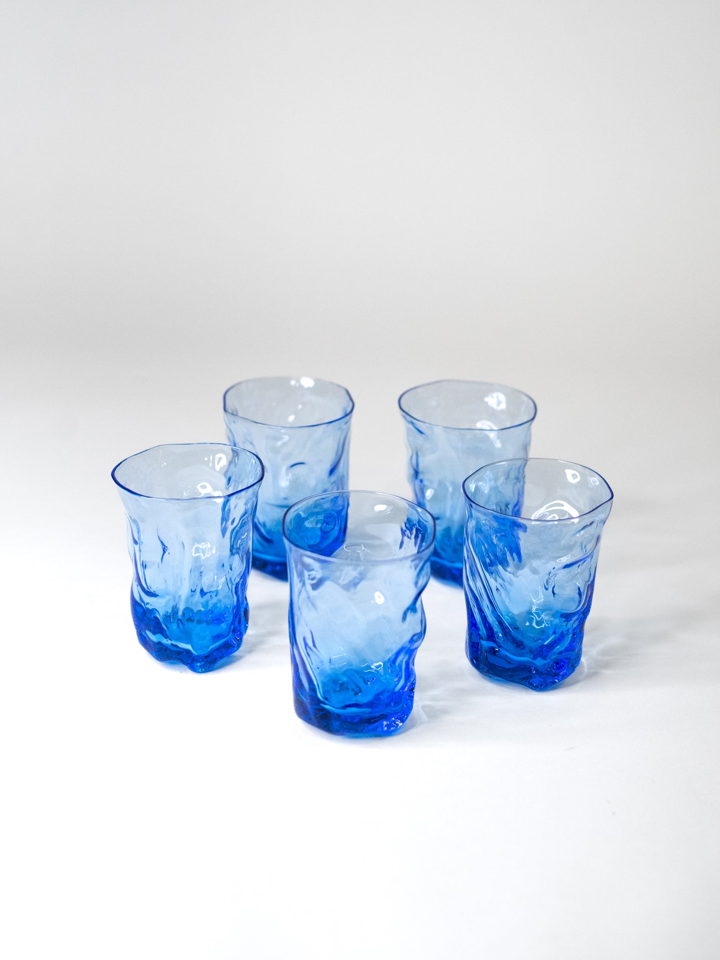Humppila ‘Fantasia’ Glasses by Henrik Koivula - Finland, 1970s - Set of 5