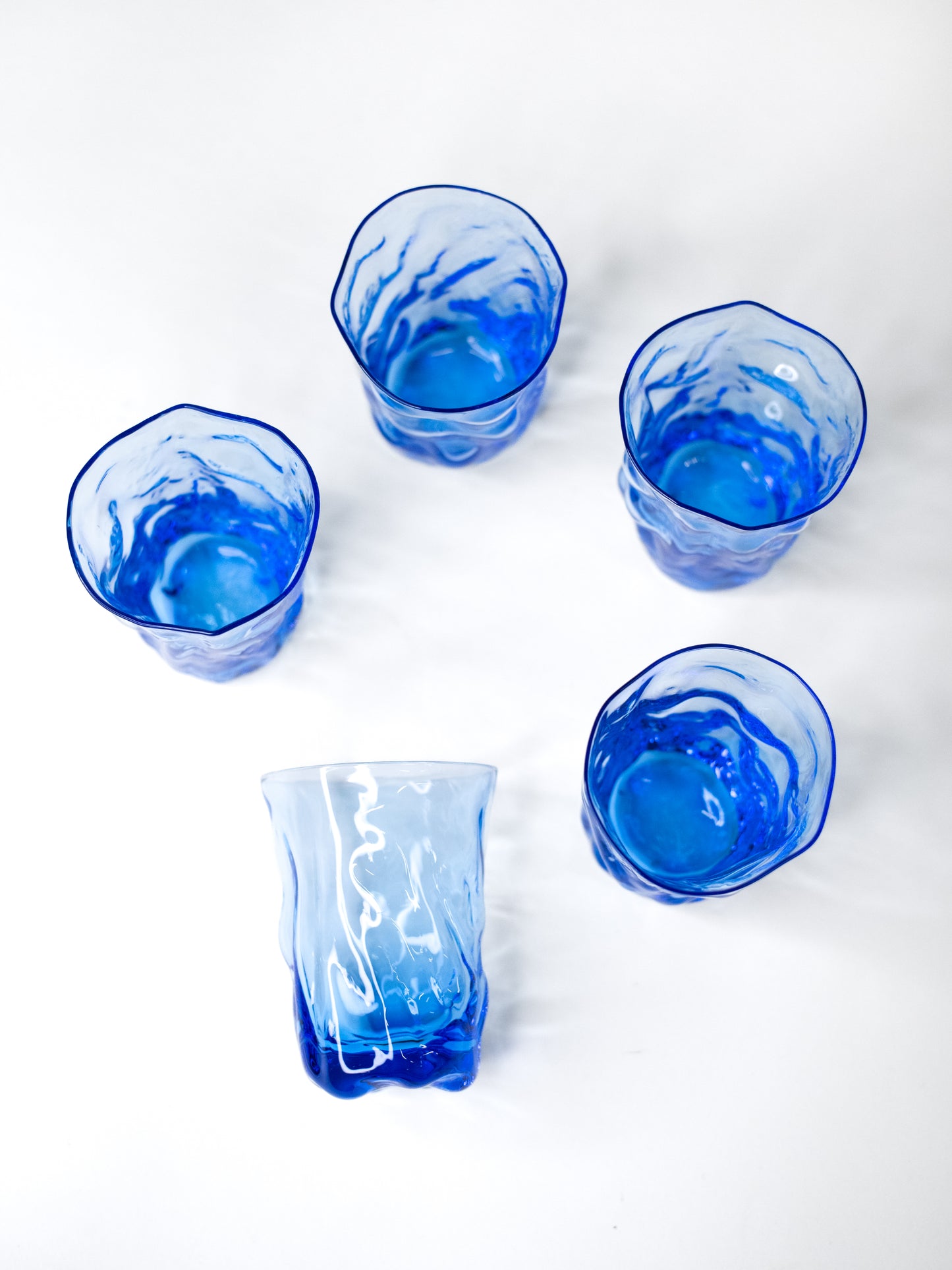 Humppila ‘Fantasia’ Glasses by Henrik Koivula - Finland, 1970s - Set of 5