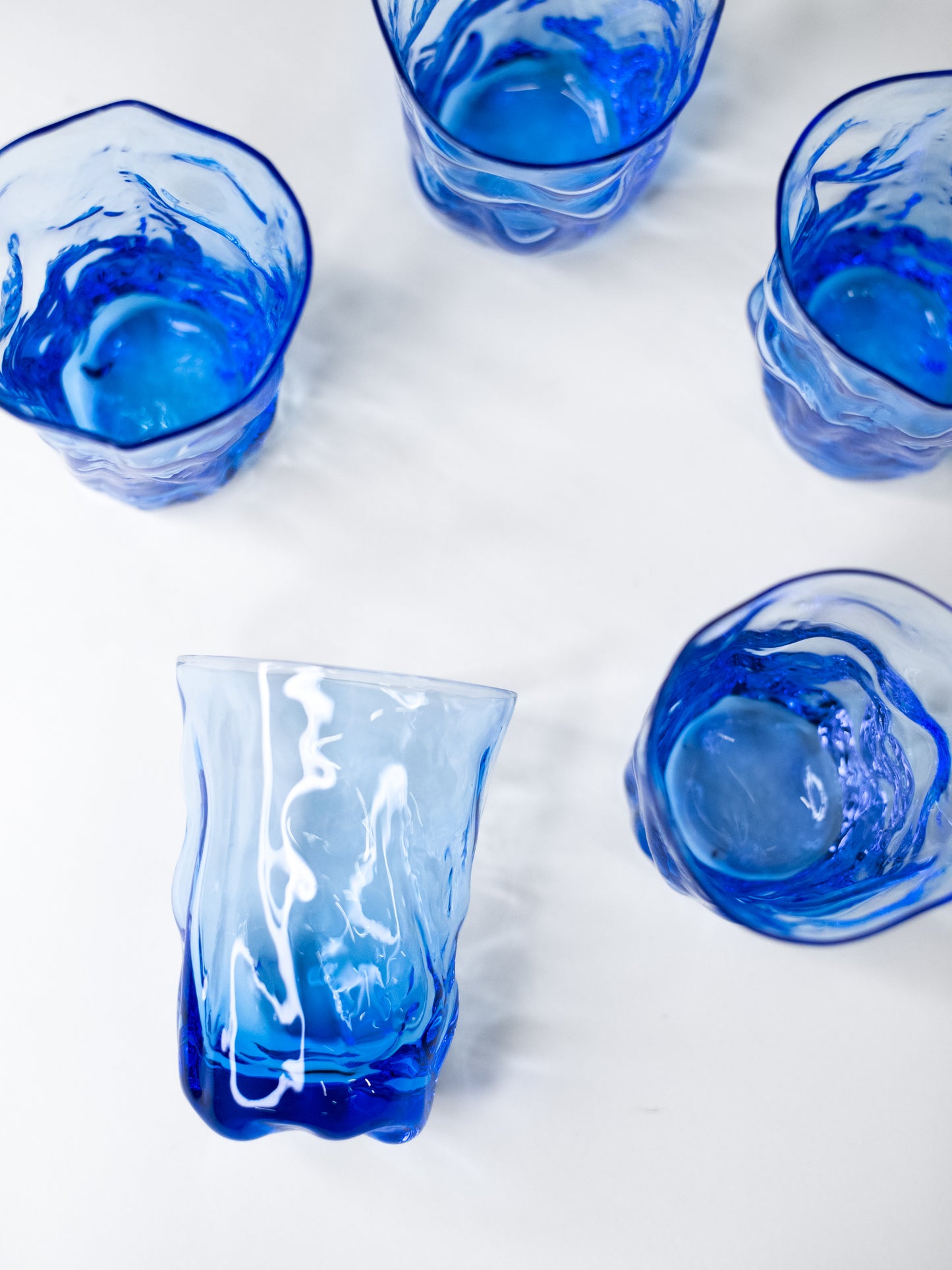 Humppila ‘Fantasia’ Glasses by Henrik Koivula - Finland, 1970s - Set of 5