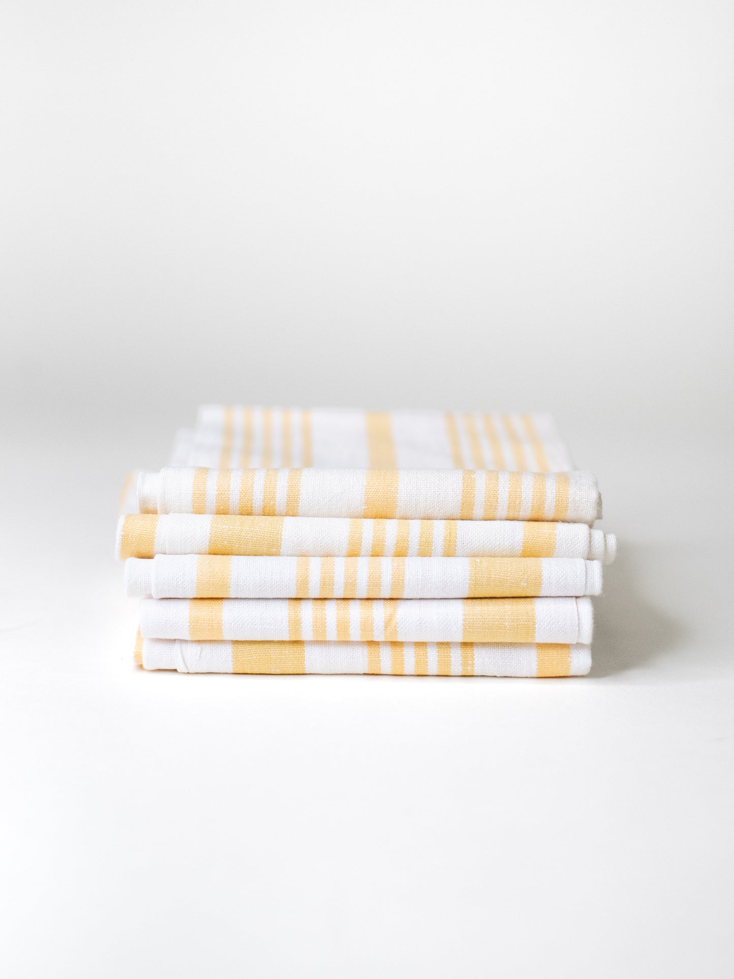 Striped Cotton Kitchen Cloths – Finland, Mid-Century - Set of Six