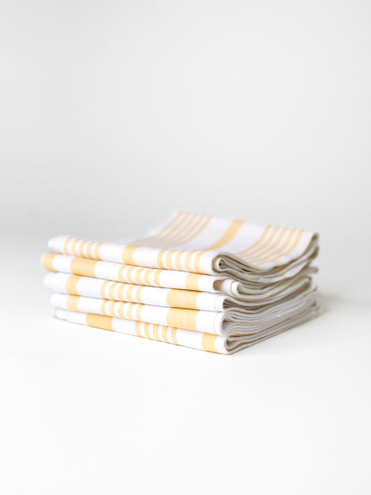 Striped Cotton Kitchen Cloths – Finland, Mid-Century - Set of Six