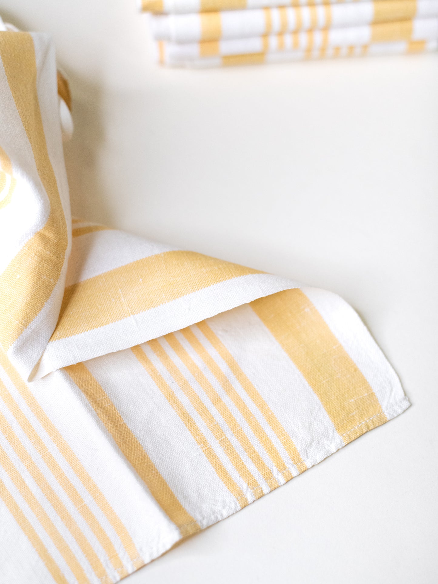 Striped Cotton Kitchen Cloths – Finland, Mid-Century - Set of Six