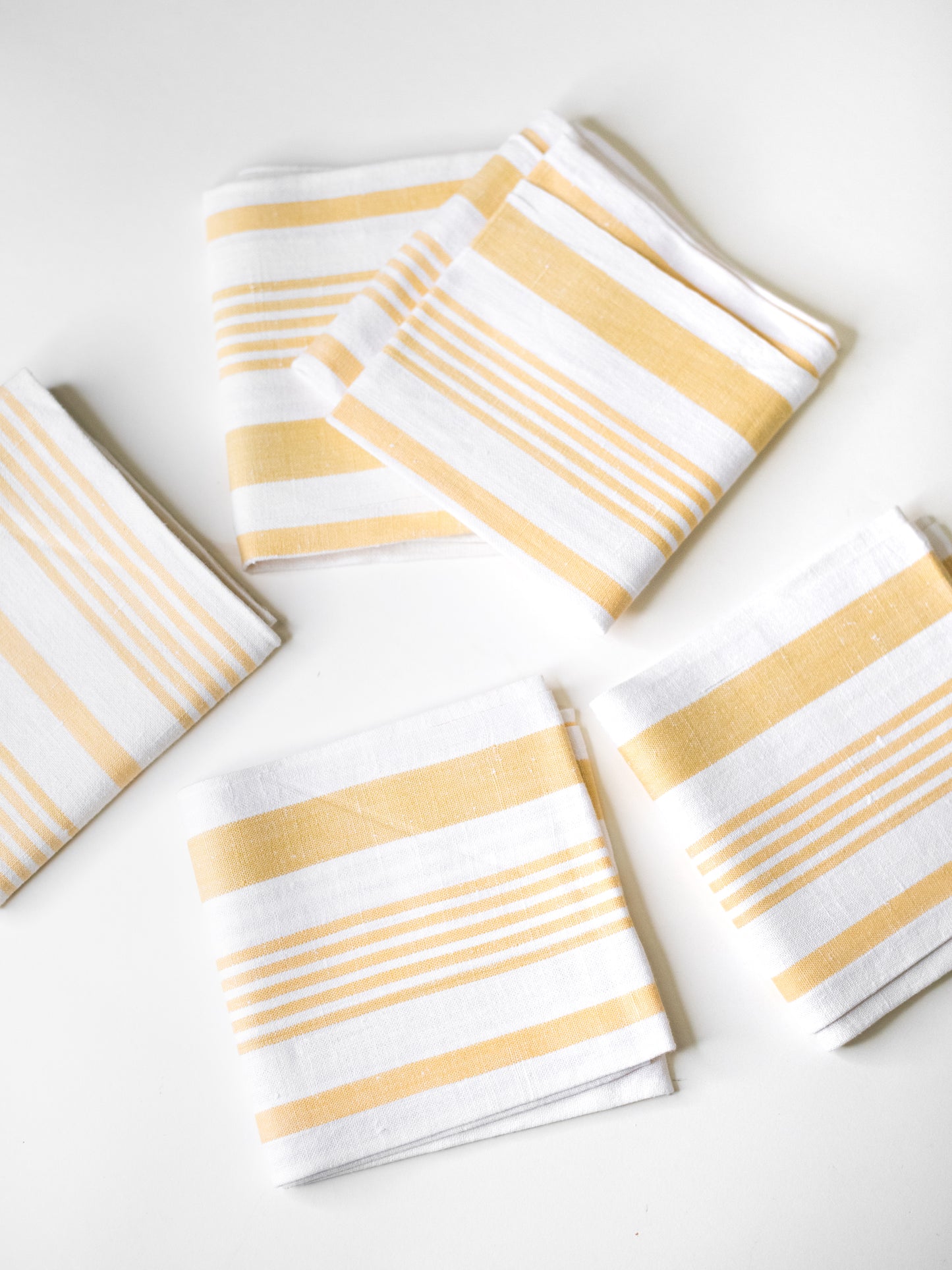Striped Cotton Kitchen Cloths – Finland, Mid-Century - Set of Six