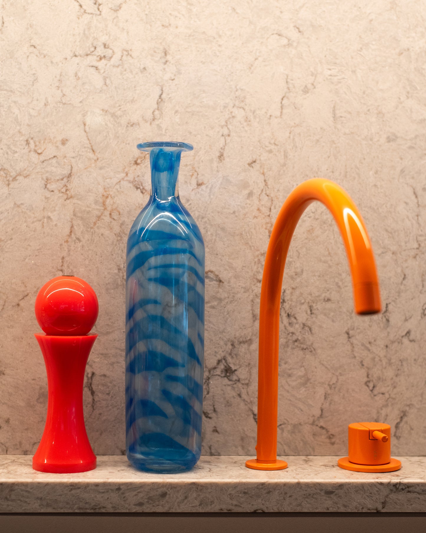 Art Glass Bottle by Jussis Riihimäki - Riihimäen Lasi, 1980s