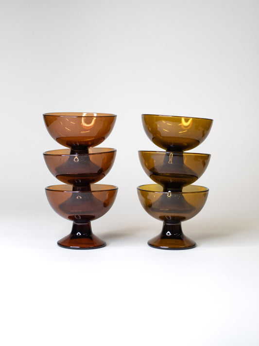 Vintage Dessert Bowls by Saara Hopea for Nuutajärvi, 1956 - Set of Six
