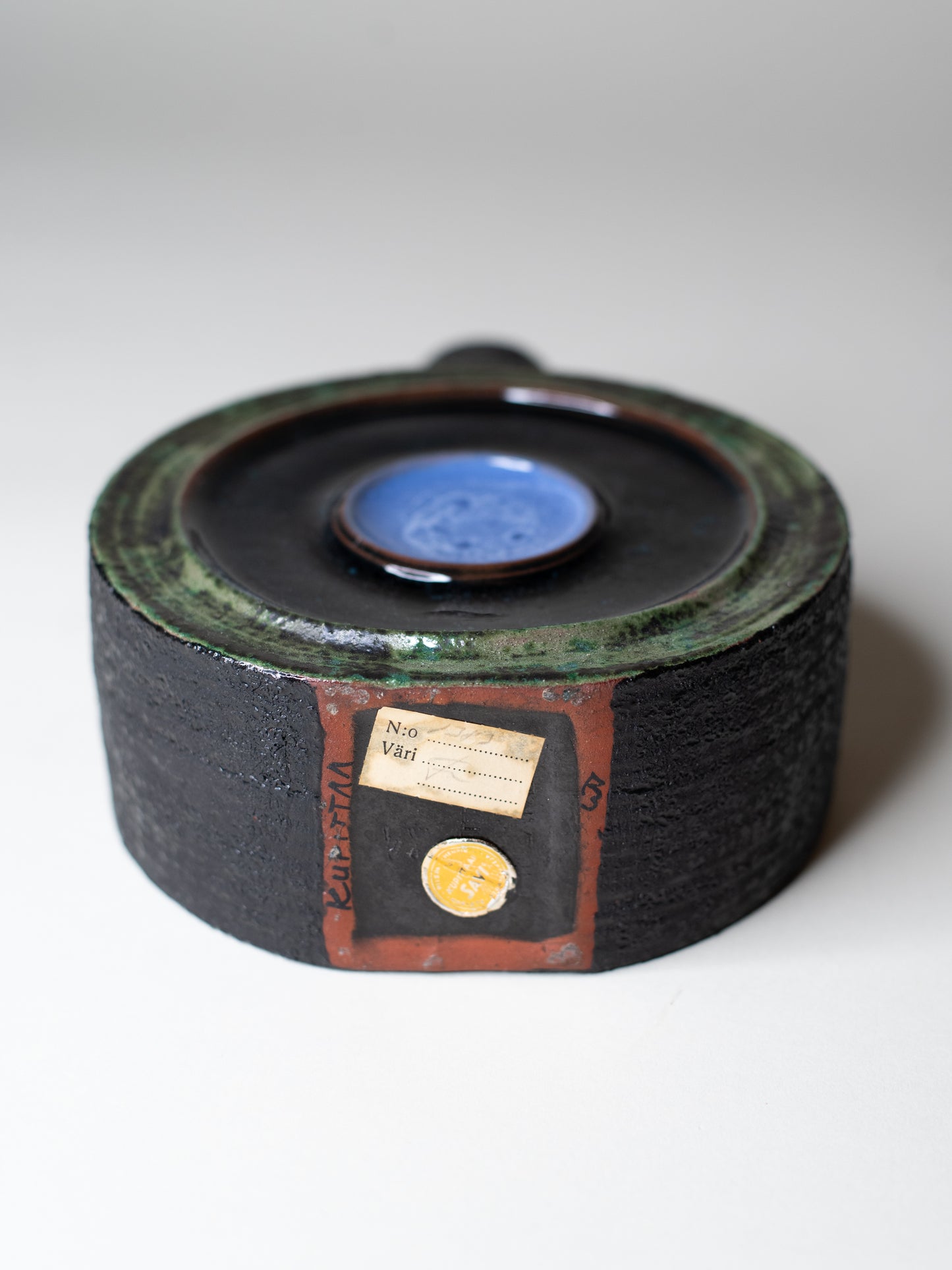 Kupittaan Savi Ceramic Bottle by Okki Laine - Finland, 1960s