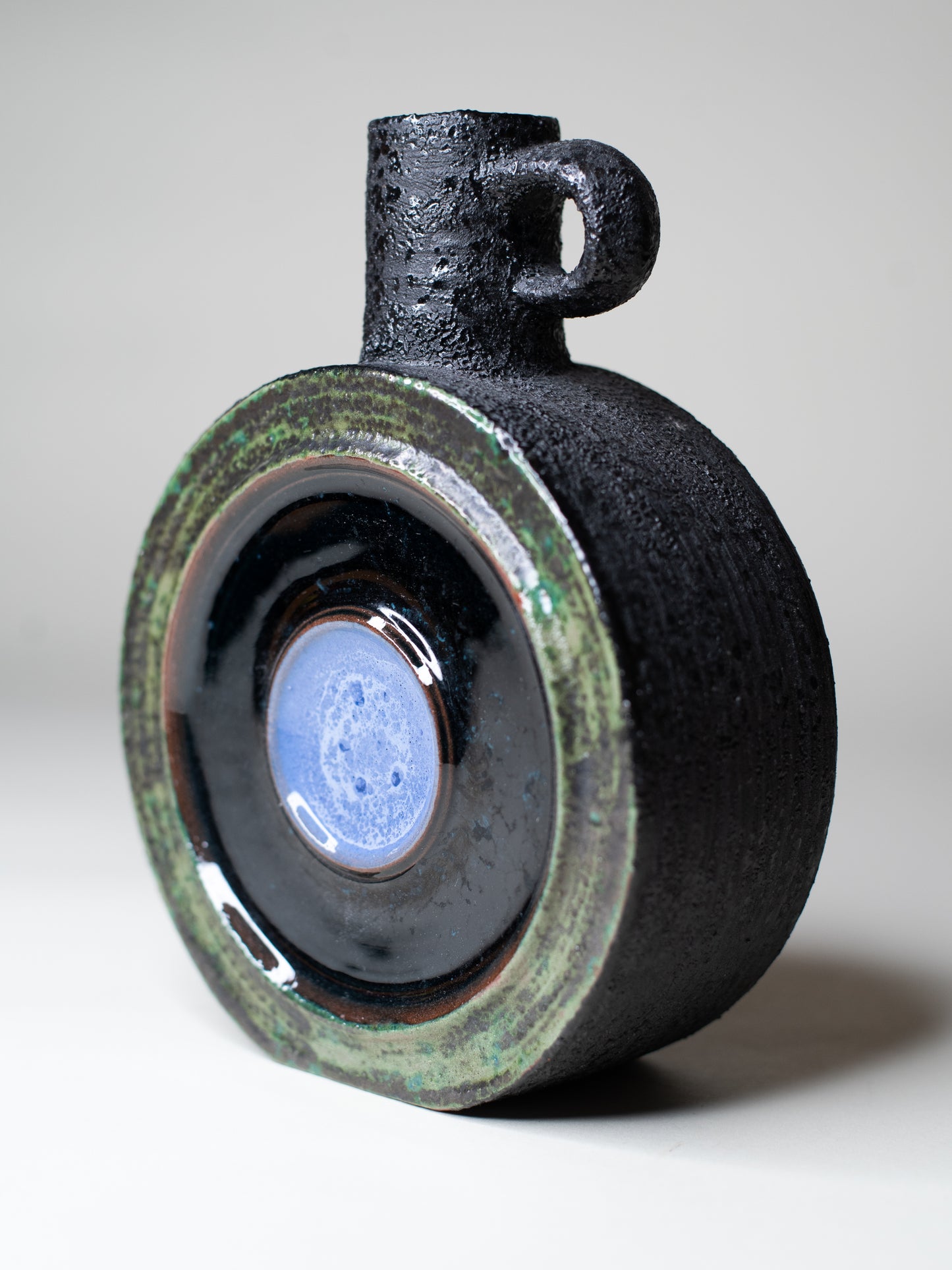 Kupittaan Savi Ceramic Bottle by Okki Laine - Finland, 1960s