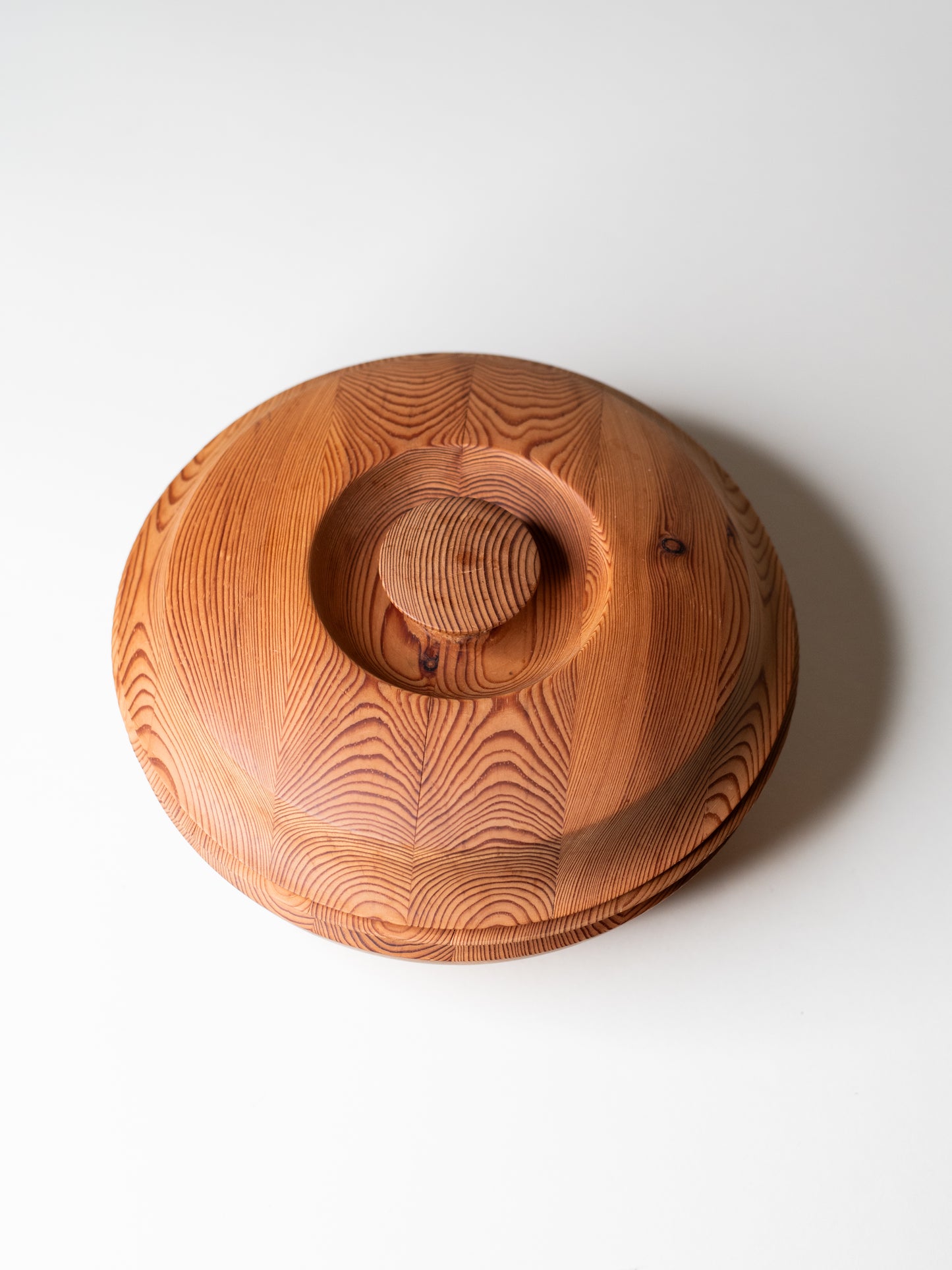 Rare Vintage Lidded Pine Bowl - Finland, Mid-Century