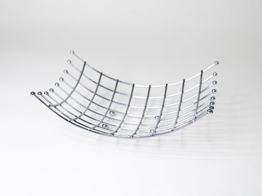 Vintage Postmodern Chrome Wire Bowl