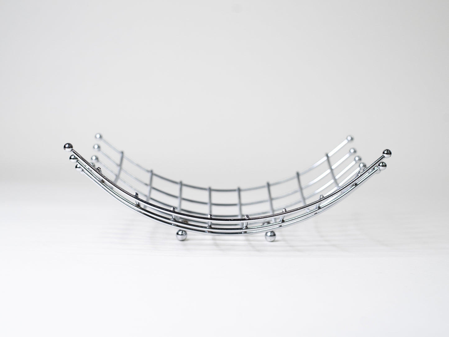 Vintage Postmodern Chrome Wire Bowl