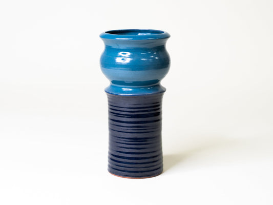 Vintage Kupittaan Savi Two-Tone Ceramic Vase – Finland, Mid-Century