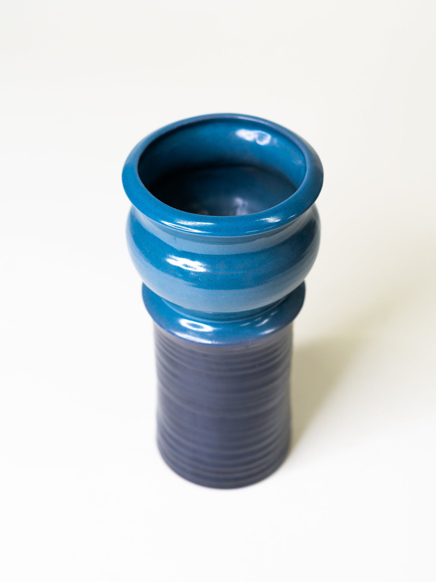 Vintage Kupittaan Savi Two-Tone Ceramic Vase – Finland, Mid-Century