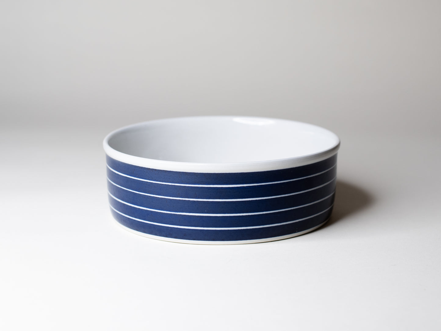 Gustavsberg Striped Ceramic Dish – Sweden, Mid-Century