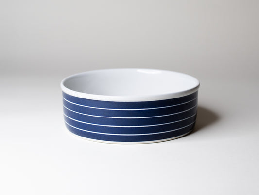 Gustavsberg Striped Ceramic Dish – Sweden, Mid-Century