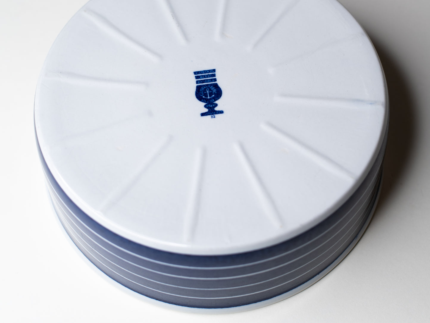 Gustavsberg Striped Ceramic Dish – Sweden, Mid-Century