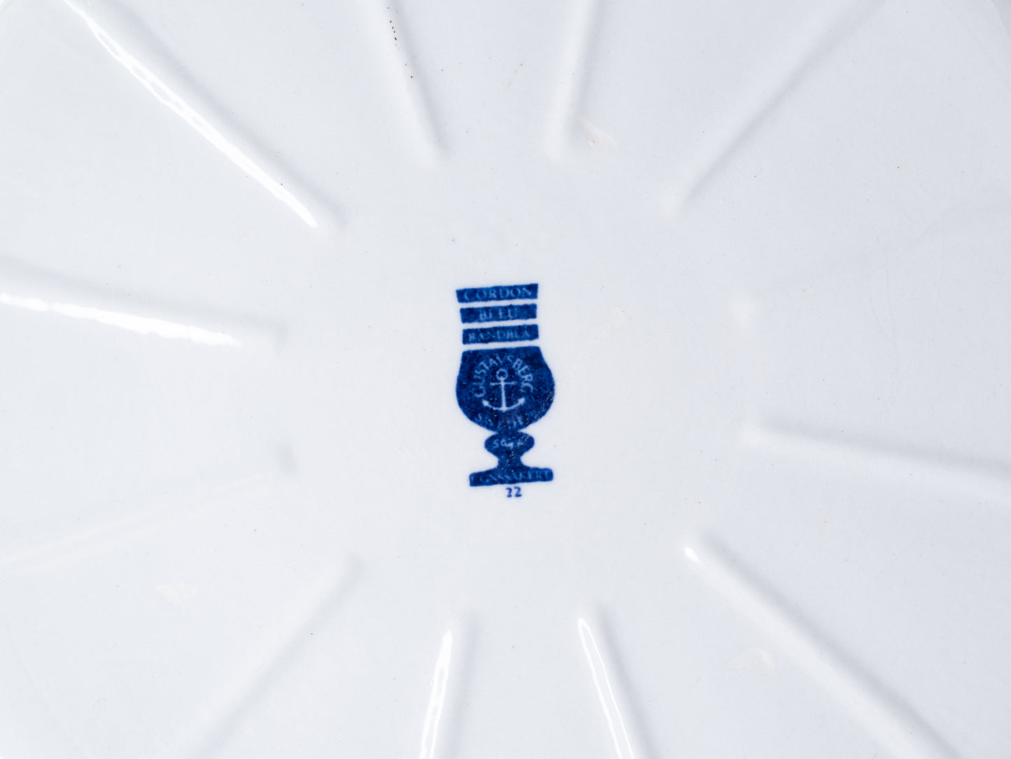 Gustavsberg Striped Ceramic Dish – Sweden, Mid-Century