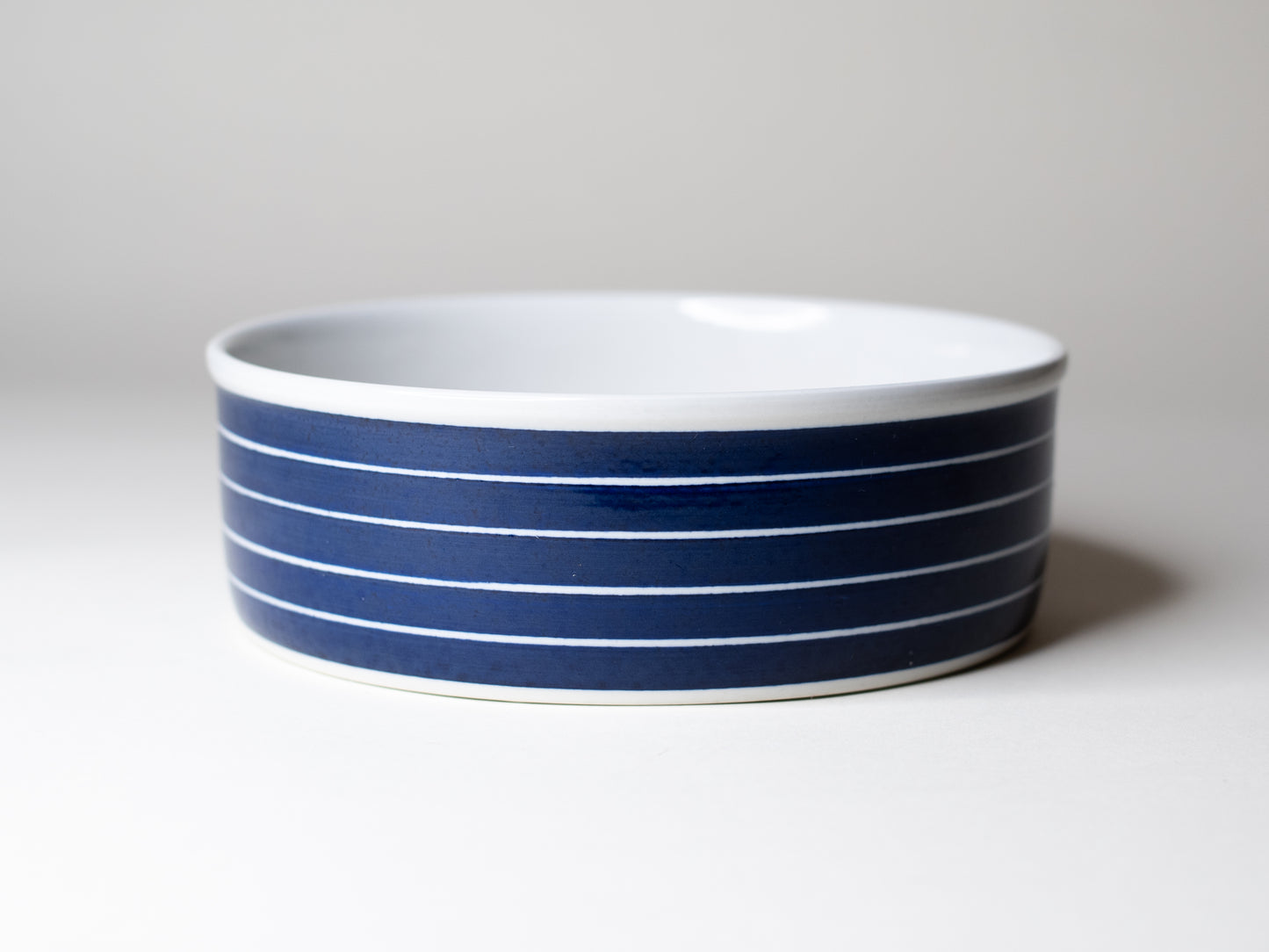 Gustavsberg Striped Ceramic Dish – Sweden, Mid-Century