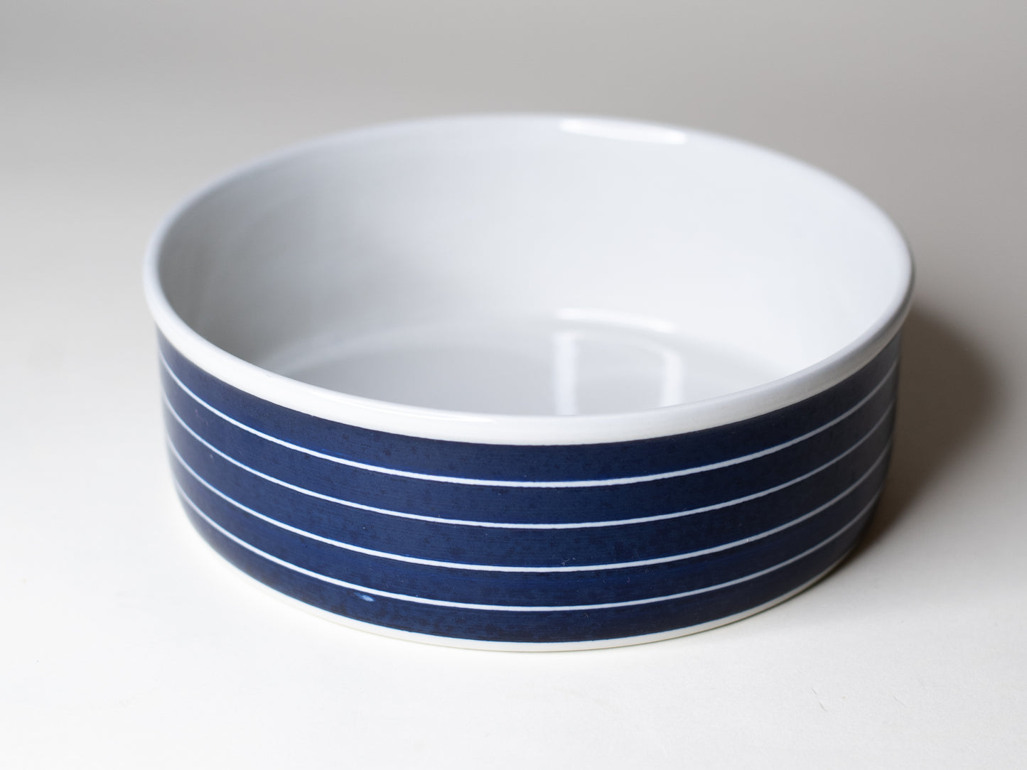 Gustavsberg Striped Ceramic Dish – Sweden, Mid-Century