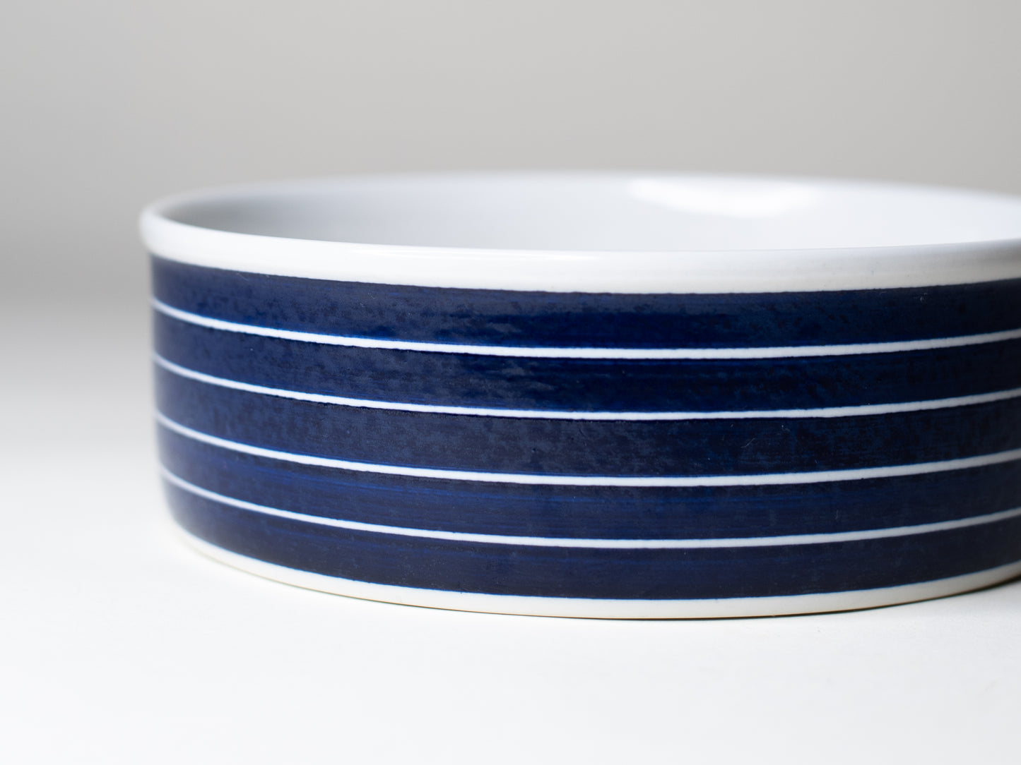Gustavsberg Striped Ceramic Dish – Sweden, Mid-Century