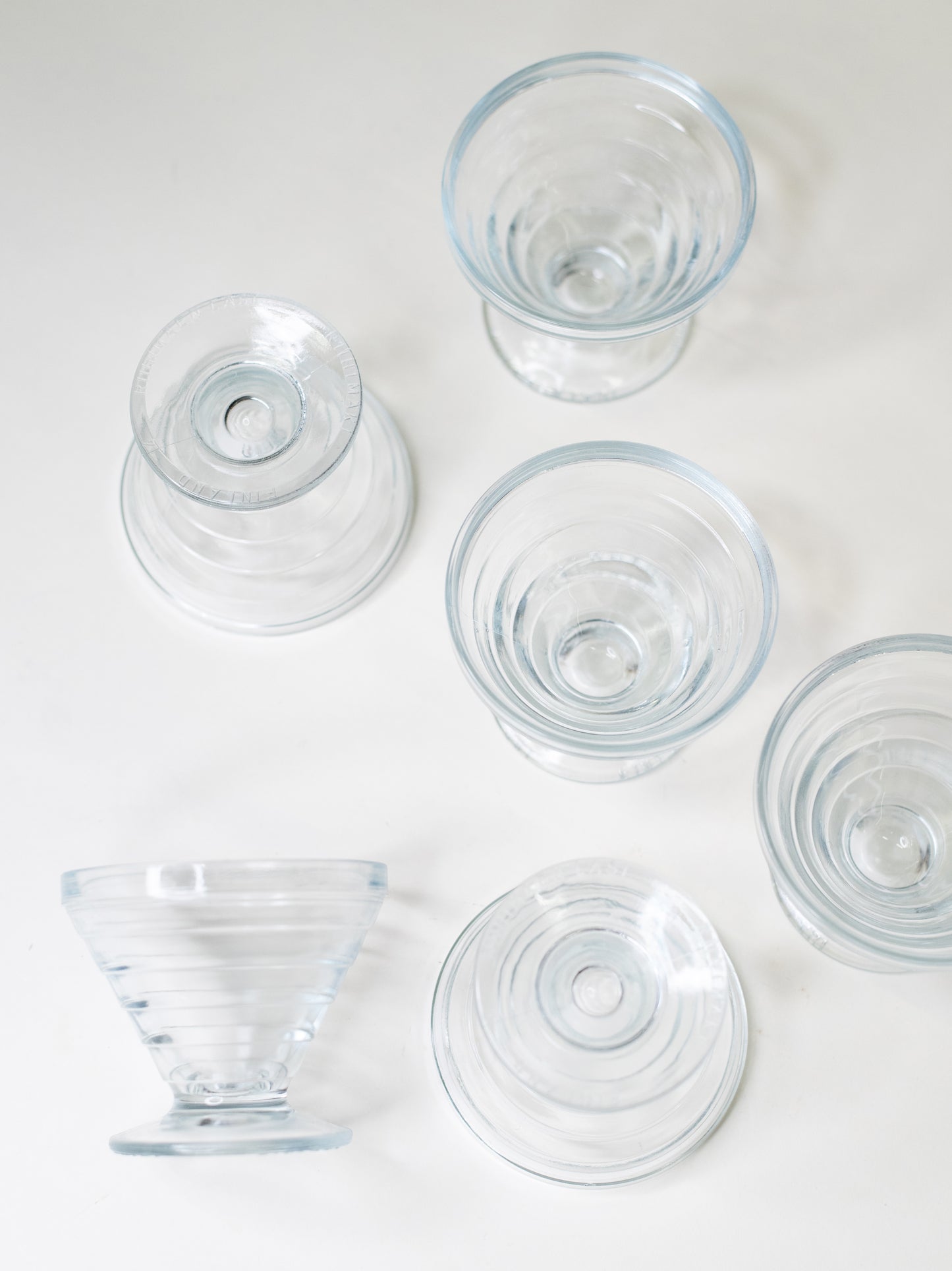 Aino Aalto Dessert Cups 2778 - Riihimäen Lasi, Finland 1980s - Set of Six