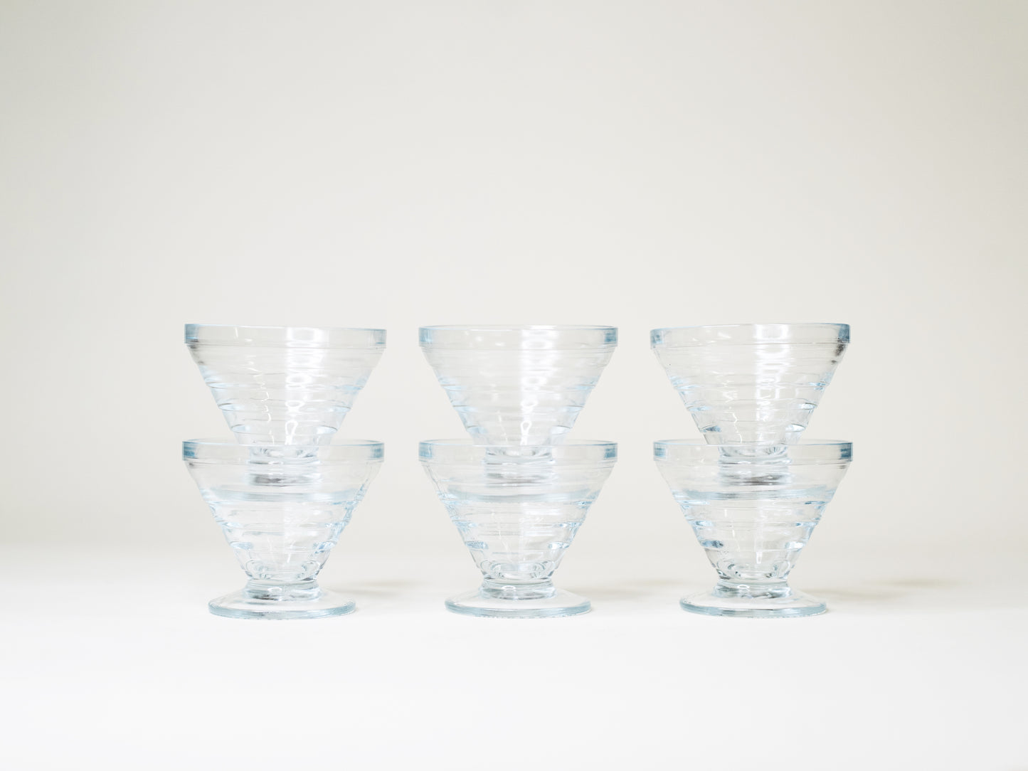 Aino Aalto Dessert Cups 2778 - Riihimäen Lasi, Finland 1980s - Set of Six