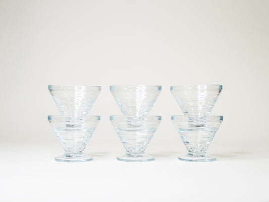 Aino Aalto Dessert Cups 2778 - Riihimäen Lasi, Finland 1980s - Set of Six