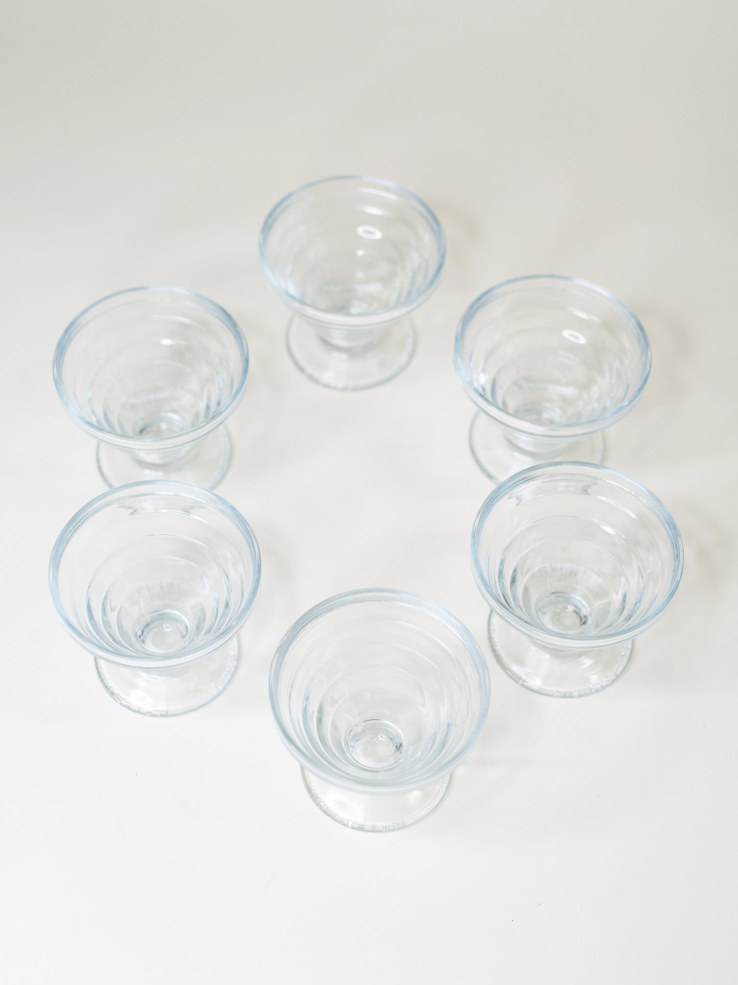 Aino Aalto Dessert Cups 2778 - Riihimäen Lasi, Finland 1980s - Set of Six