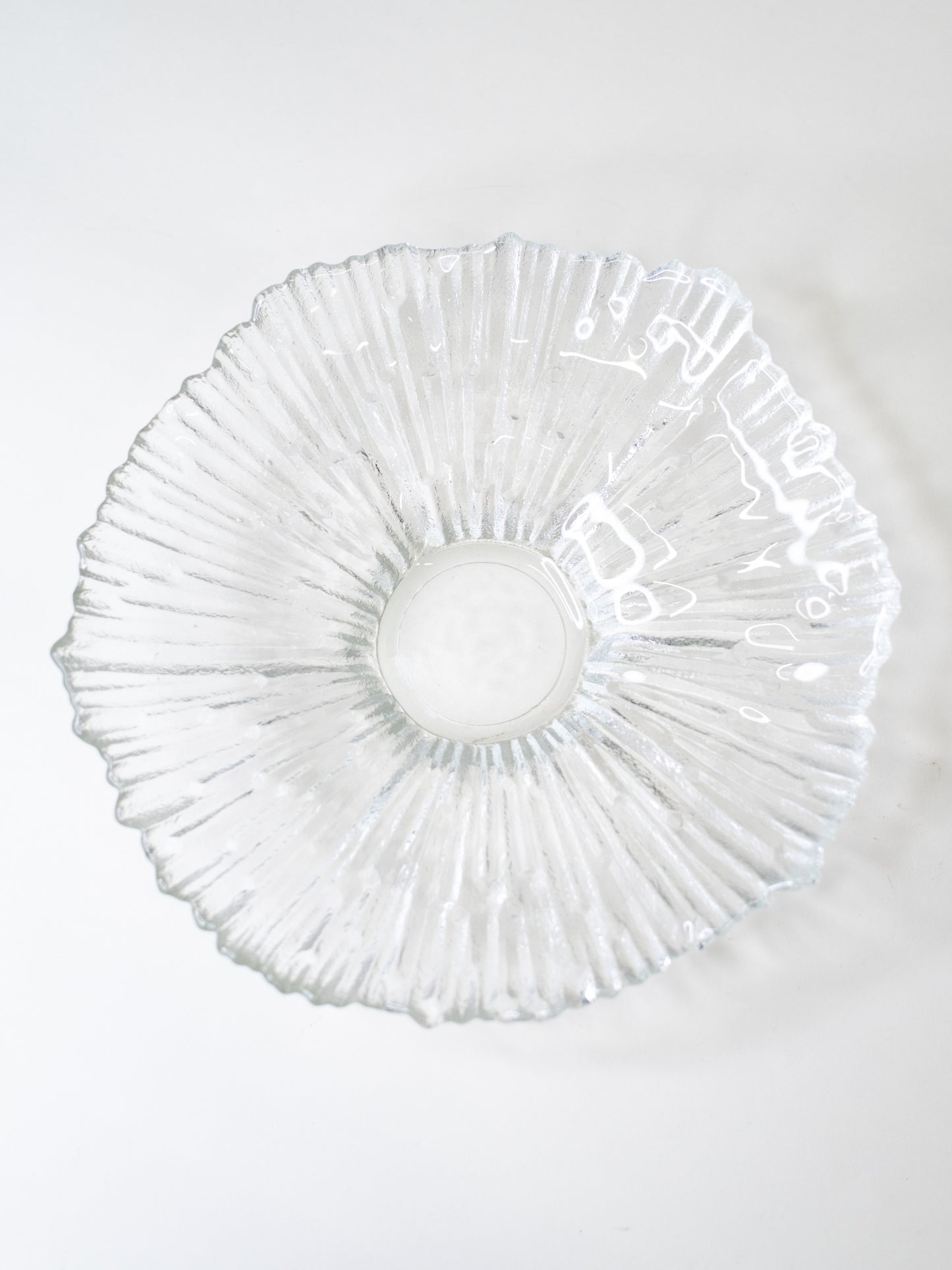 Vintage Nordic Modernist Glass Bowl by Humppila - Finland, Mid-Century
