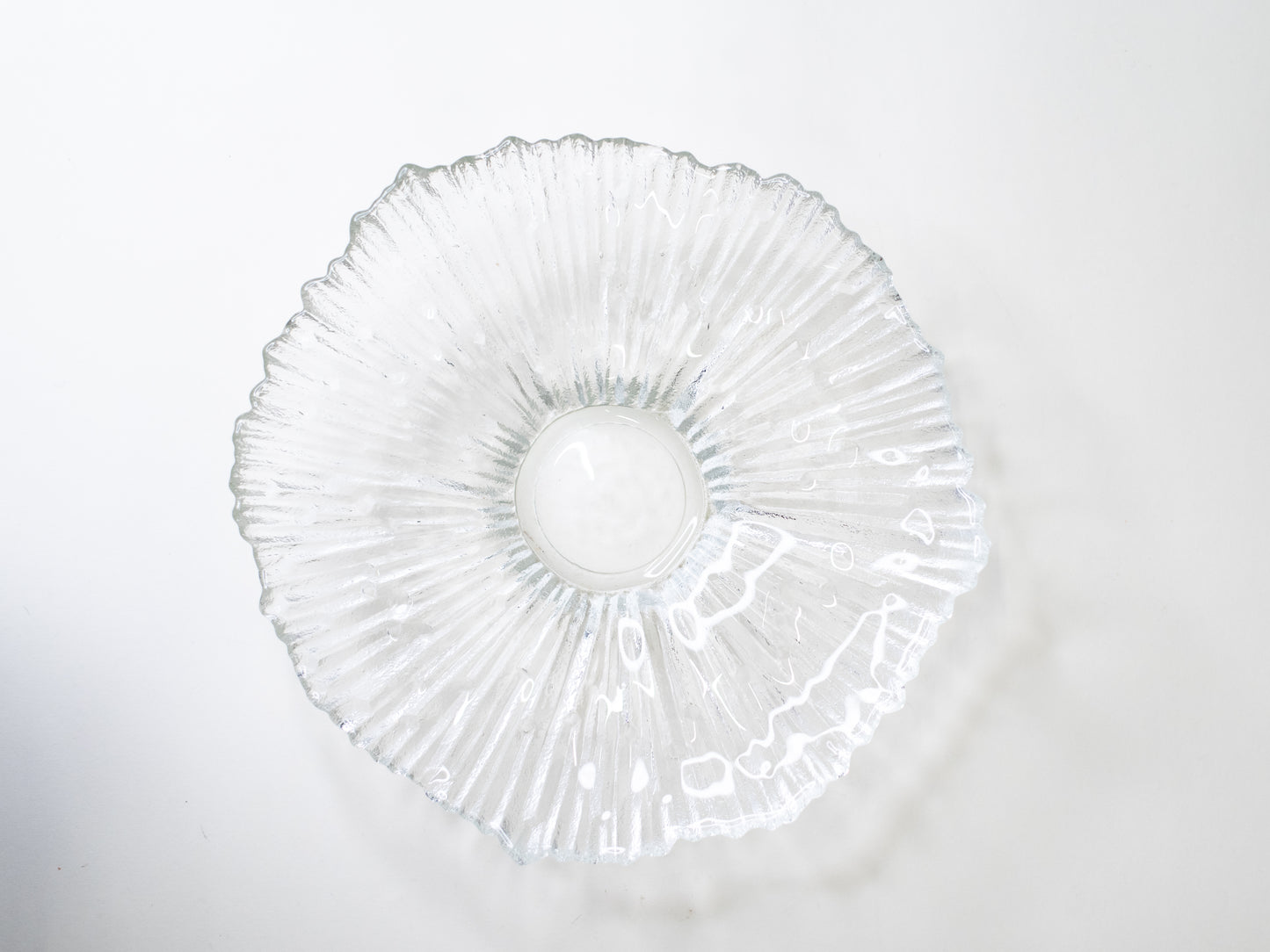 Vintage Nordic Modernist Glass Bowl by Humppila - Finland, Mid-Century