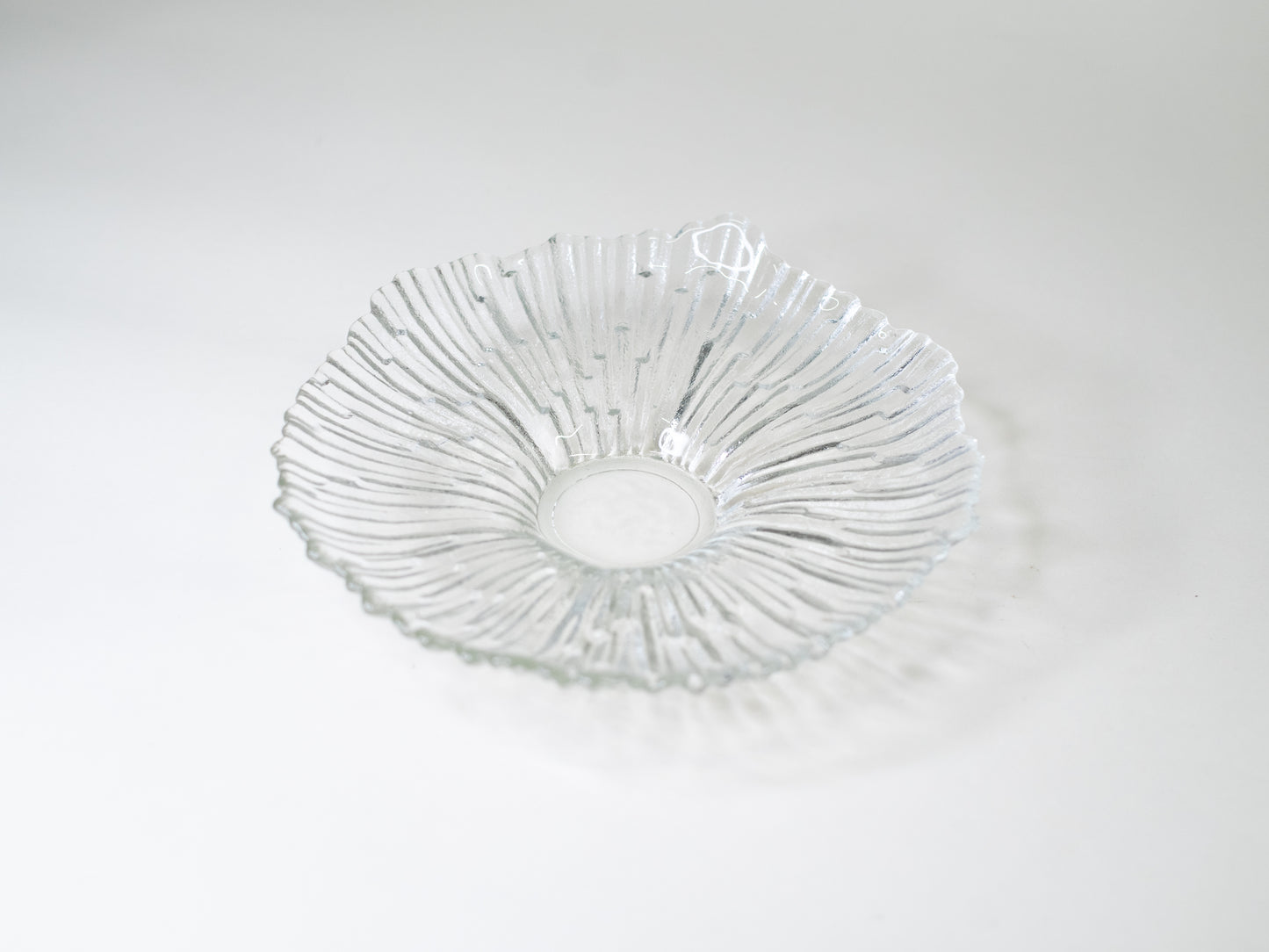 Vintage Nordic Modernist Glass Bowl by Humppila - Finland, Mid-Century