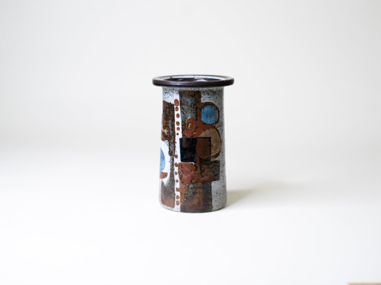 Hand-Painted Stoneware Vase by Carl-Harry Stålhane for Rörstrand - Sweden, 1976