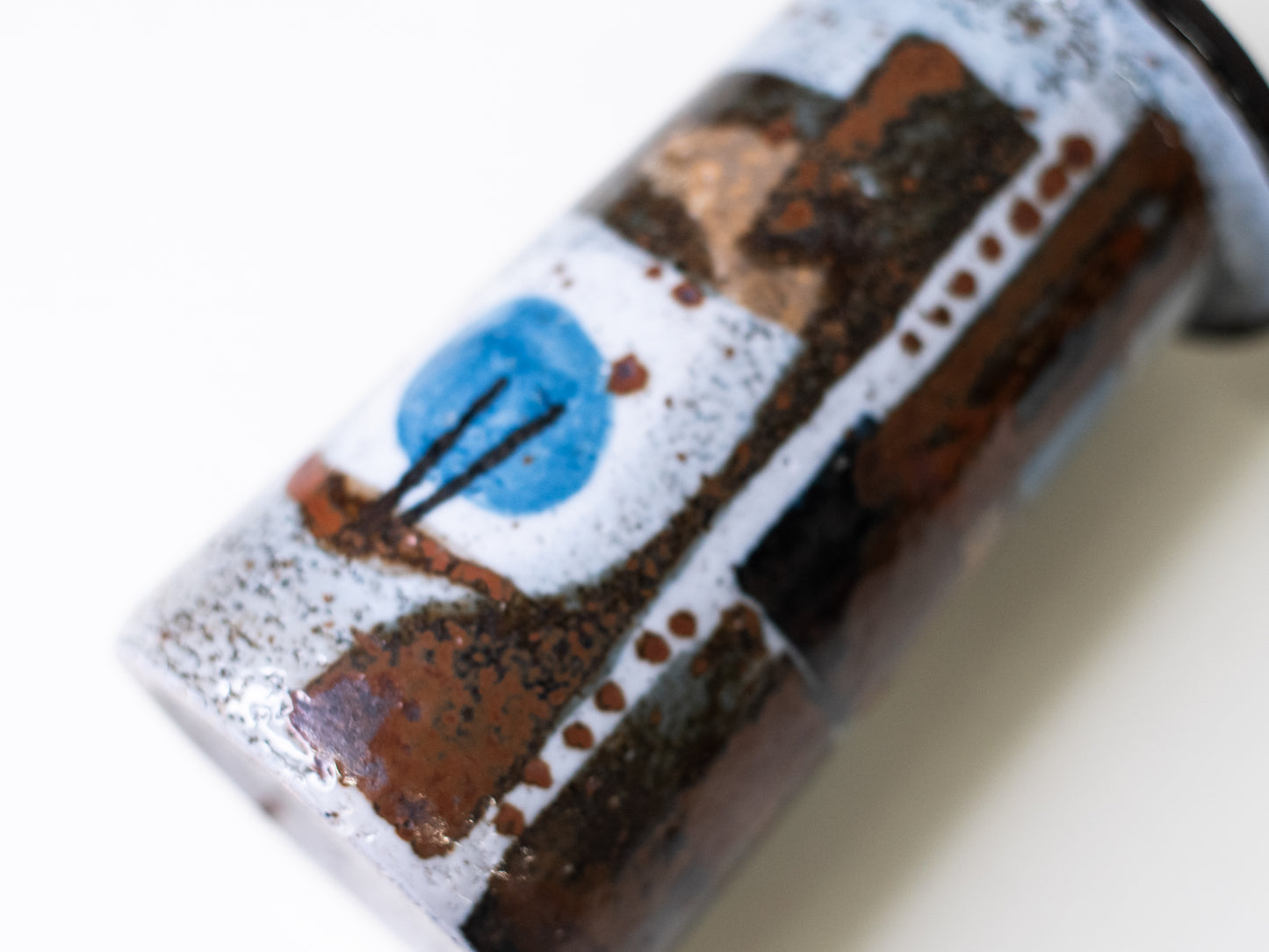 Hand-Painted Stoneware Vase by Carl-Harry Stålhane for Rörstrand - Sweden, 1976