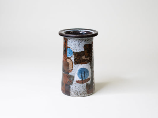 Hand-Painted Stoneware Vase by Carl-Harry Stålhane for Rörstrand - Sweden, 1976