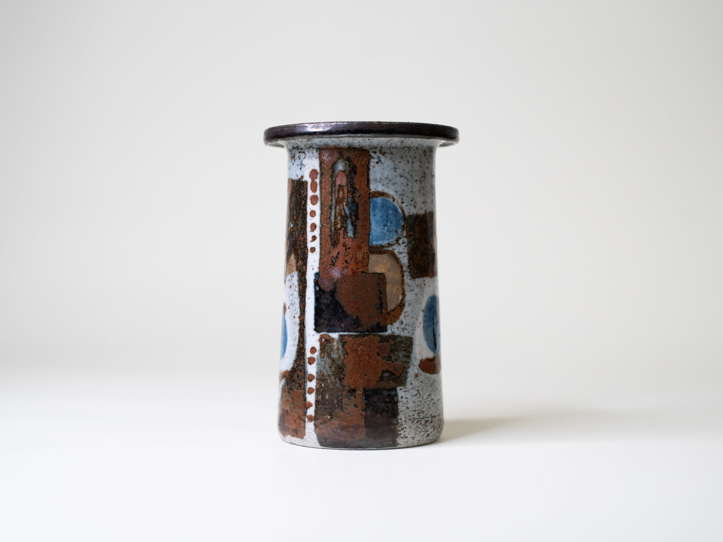 Hand-Painted Stoneware Vase by Carl-Harry Stålhane for Rörstrand - Sweden, 1976