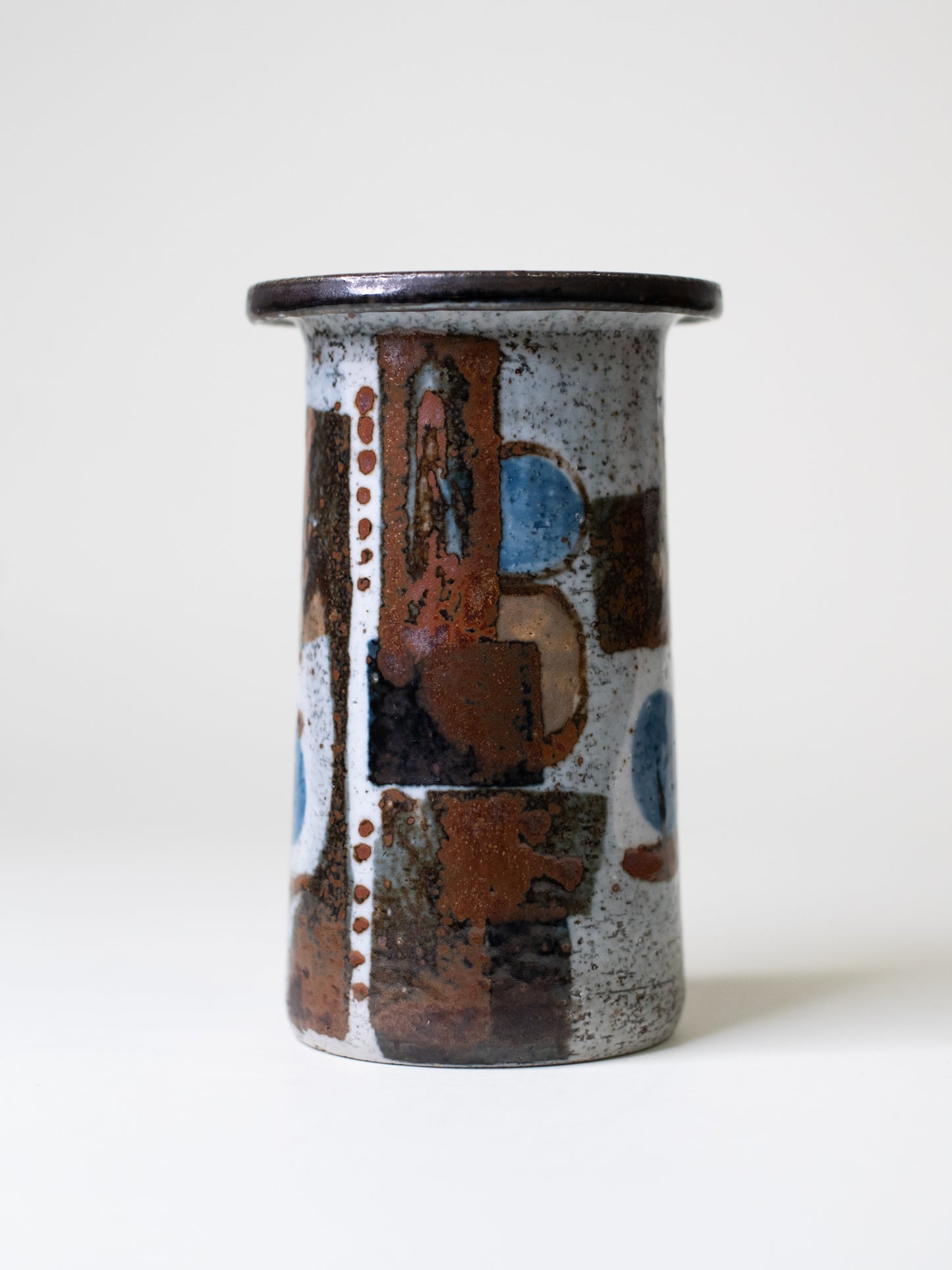 Hand-Painted Stoneware Vase by Carl-Harry Stålhane for Rörstrand - Sweden, 1976