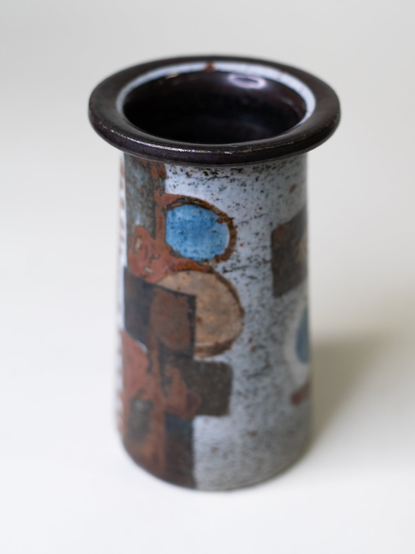 Hand-Painted Stoneware Vase by Carl-Harry Stålhane for Rörstrand - Sweden, 1976