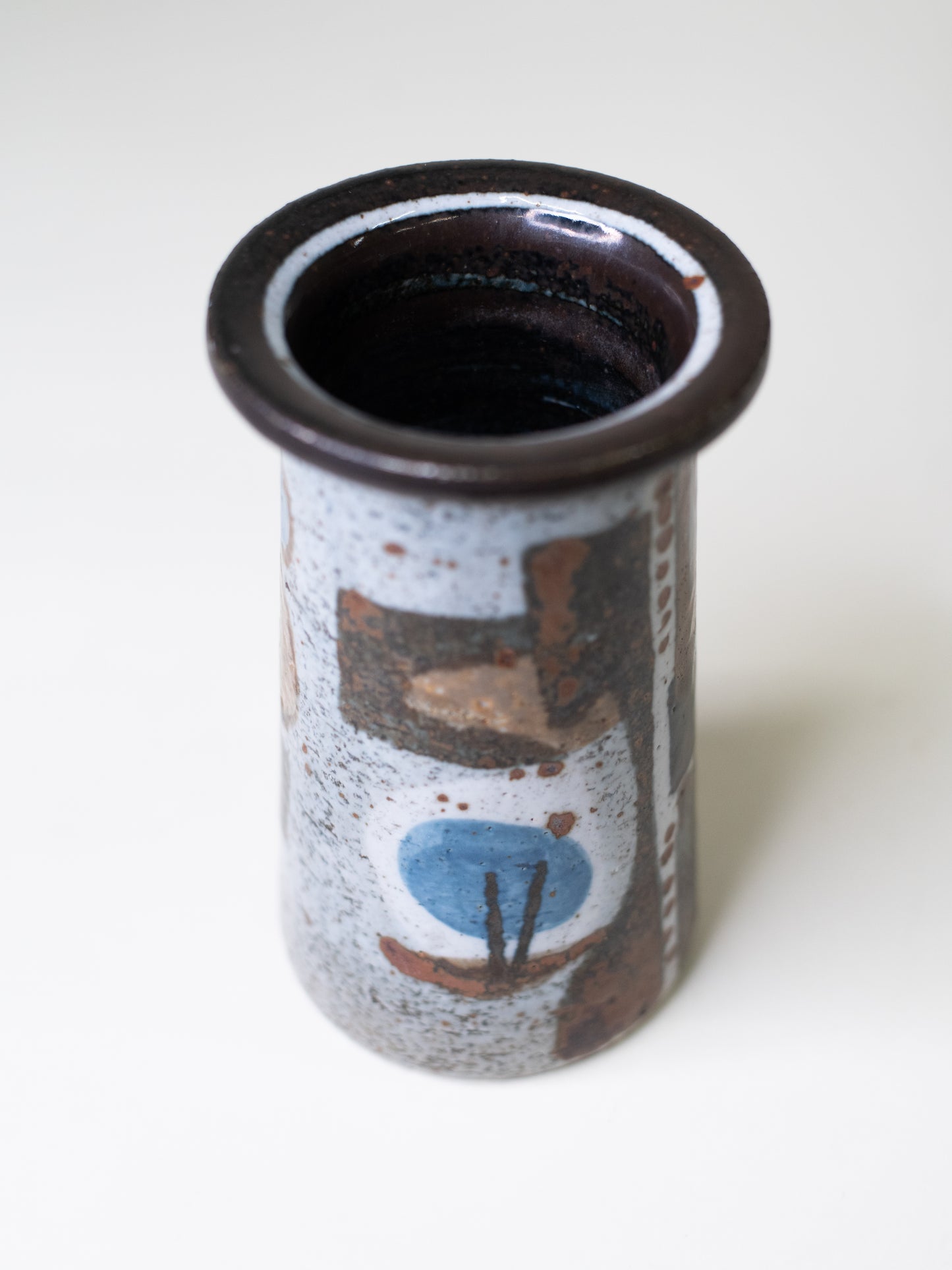Hand-Painted Stoneware Vase by Carl-Harry Stålhane for Rörstrand - Sweden, 1976