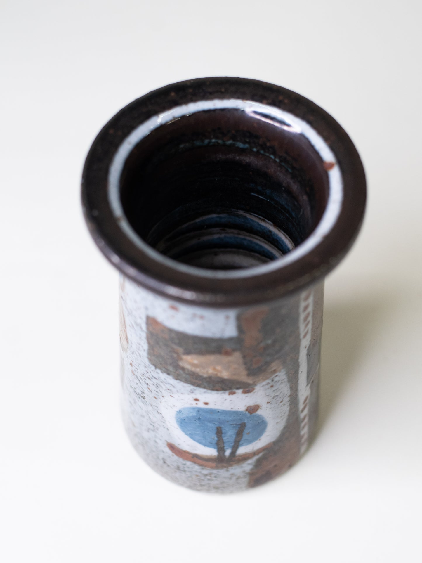 Hand-Painted Stoneware Vase by Carl-Harry Stålhane for Rörstrand - Sweden, 1976