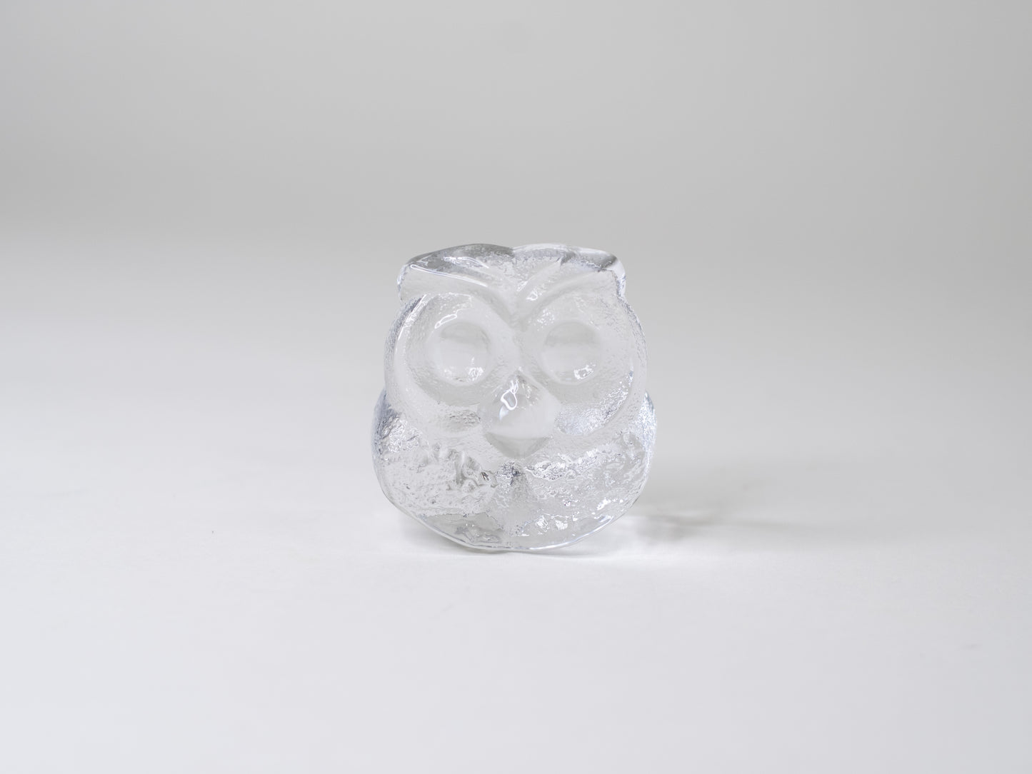Vintage Glass Owl by Lars Hellsten for Skruf Glasbruk - Sweden, 1960s
