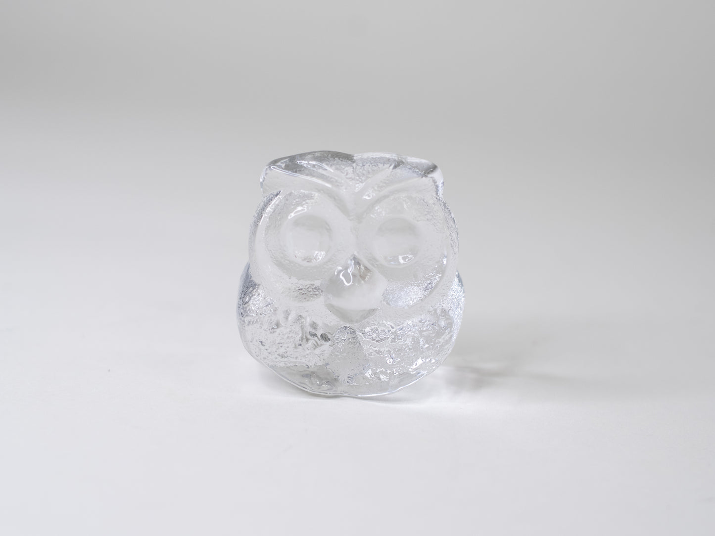 Vintage Glass Owl by Lars Hellsten for Skruf Glasbruk - Sweden, 1960s
